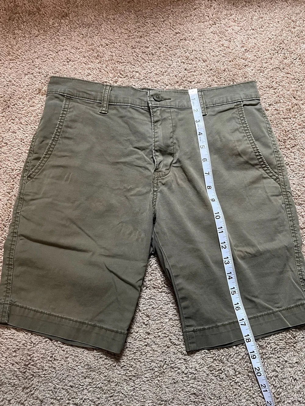 Olive Levi Men’s Chino Shorts - Classic Casual Fit